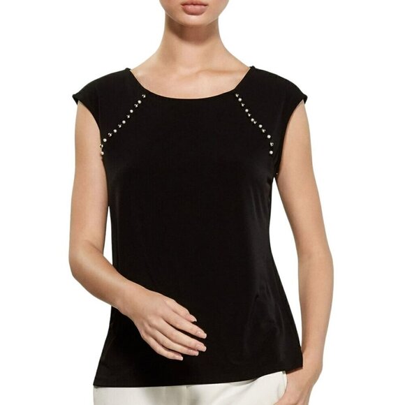 NWT Calvin Klein Pearl Embellished Blouse Top - Picture 1 of 8